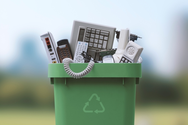 Recycling Bin with E-Waste